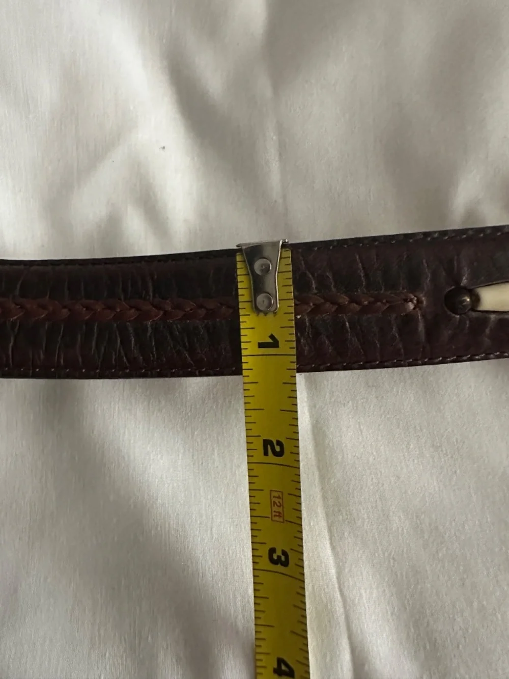Orvis; 40 inch brown leather belt